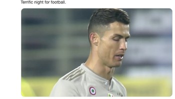 Juventus digebuk Atalanta dengan tiga gol tanpa balas di perempatfinal Coppa Italia. Cuma sampai situ saja langkah Ronaldo cs. (Foto: Internet/Twitter)