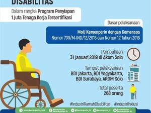 268 Difabel Ikut Diklat Industri Garmen dan Alas Kaki di Jateng