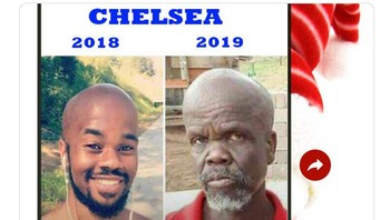 Chelsea disebut seperti sedang menjalani 1 years challenge... perubahannya kontras benar! (Foto: Internet/Twitter)