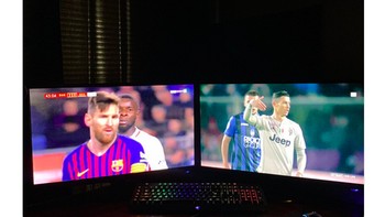 Ronaldo dibanding-bandingkan dengan Lionel Messi yang di saat bersamaan membawa Barcelona menang telak di Copa del Rey. (Foto: Internet/Twitter)