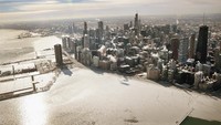 Suhu udara di Chicago, Illinois sempat merosot drastis ke angka minus 46 derajat Celsius pada Selasa (29/1) malam waktu setempat. Scott Olson/Getty Images.