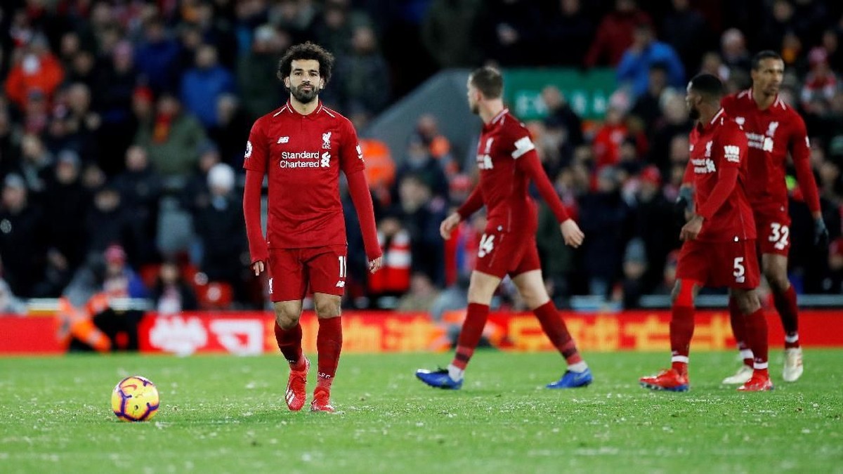 Liverpool gagal menjauh dari Manchester City setelah diimbangi Leicester City (Foto: Carl Recine/Action Images via Reuters)