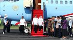 Momen Jokowi Tiba di Magetan Bersama Iriana