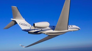 Gulfstream G650ER adalah pesawat bisnis mesin ganda yang diproduksi oleh Gulfstream Aerospace. Foto: Gulfstream