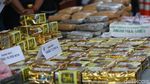 BNN Pamerkan 1,4 Ton Ganja Jaringan Aceh