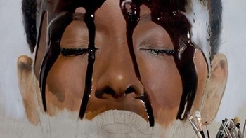 Saya melukis potret realistis besar dengan cat minyak. Berkreasi dan merefleksikan cahaya dan gradasi warna-warni, serta menggunakan karakteristik fotografi untuk efek yang terlihat realistis (Foto: instagram/Mike Dargas)
