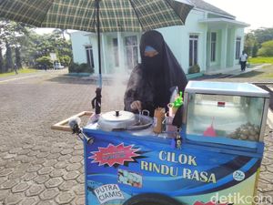 Video: Gadis Bercadar di Ciamis Jualan Cilok Demi Kuliah
