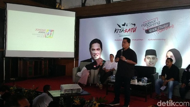 Erick Thohir: Milenial Percaya Program Jokowi Erick Thohir: Milenial Percaya Program Jokowi