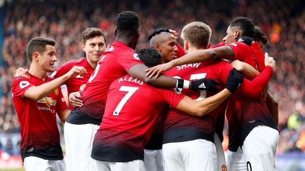 Manchester United menang 1-0 atas Leicester City berkat gol Marcus Rashford. (