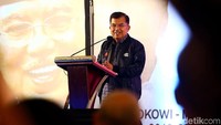 Wakil Presiden Indonesia, Jusuf Kalla hadir dalam Rapat Konsolidasi Nasional (Rakornas) Jenggala Center di Jakarta, Minggu (3/2/2019).