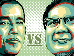 Quick Count Sementara Konsepindo: Jokowi 53,67% Prabowo 46,33%