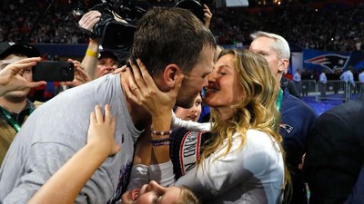 Portret Mesra Model Seksi Gisele Bundchen dan Suami di Super Bowl 2019