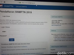 Sempat Bermasalah, Web Resmi SNMPTN 2019 Sudah Bisa Diakses Lagi