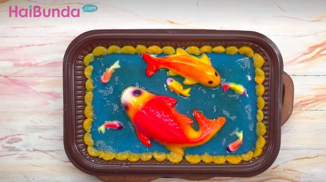 Resep Puding Ikan Koi, Dessert Meriah & Lucu di Tahun Baru 