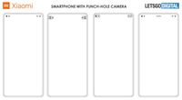 Desain dari ponsel Xiaomi dengan dua lubang pada layar. 