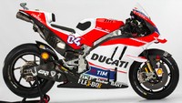 Tahun 2016, Ducati Desmosedici GP16 mulai membaik. Frame alias rangkanya berubah lagi hasil pengembangan tahun 2015. Tenaga buasnya dipadukan dengan transmisi seamless evo. Foto: MotoGP