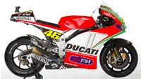 Ducati mengumumkan motor baru spek baru pada Ducati Desmosedici GP12. Sesuai dengan regulasi yang dikeluarkan MotoGP, GP12 mengusung mesin 1.000cc. Foto: MotoGP