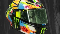 Seperti menjadi ciri khas Rossi, karakter matahari dan bulan tetap tergambar. Lengkap dengan nomor 46 ala Rossi. Foto: Instagram