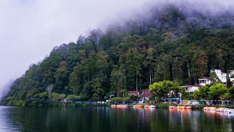 Beautiful lake at sarangan east java indonesia