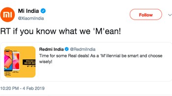 Akun resmi Xiaomi sebagai induk Redmi pun memberikan dukungan dengan retweet diskon tersebut. Dengan berbagai serangan beruntun ini, Xiaomi jelas sedang waspada pada Galaxy M. Foto: Twitter