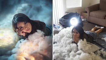 Namun dibalik foto-foto kerennyya tersebut ia juga mengungkapnya keaslian fotonya yang ternyata biasa saja. (Foto: Instagram/Calob Castellon)