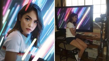 Selain membagikan foto kerennya, ia juga memberikan foto aslinya bahkan memberitahu bagaimana tips trik mendapatkan foto yang keren. (Foto: Instagram/Calob Castellon)