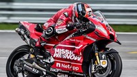 Danilo Petrucci  menggeber tunggangannya di Sirkuti Sepang (Mohd RASFAN / AFP)
