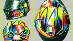 Cakep, Helm Valentino Rossi Dilukis Tangan