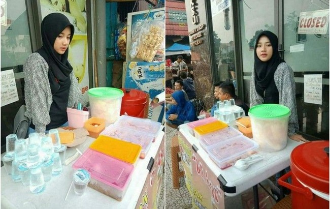 Dari Cantik hingga Hafal Alquran, Ini Penjual Makanan Viral di Indonesia