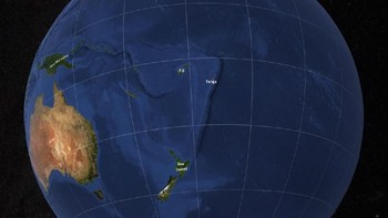 Pulau tersebut berada di perairan sekitar Tonga, sebuah negara kepualan yang berada sejauh 804 kilometer sebelah tenggara Fiji. (Foto: Dok. NASA)