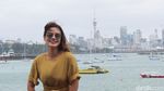 Foto: Gaya Liburan Aline Adita di Selandia Baru