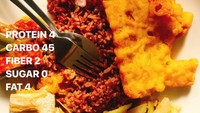 Selalu sajian tradisional yang dimakan pemilik nama lengkap Dipha Kresna Aditya Barus itu. Sambal sepertinya juga tak kalah penting baginya.Foto: Instagram diphabarus