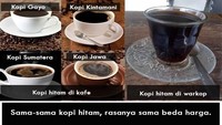 Kalau dilihat sekilas memang tak ada bedanya. Sama-sama berwarna hitam dan disajikan hangat. Perbedaannya baru terasa saat lagi bayar di kasir. Foto: Istimewa