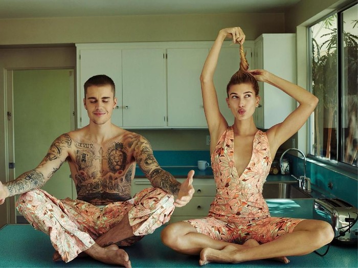 Justin Bieber dan Hailey Baldwin di Majalah Vogue