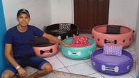 Banyak yang kagum dengan hasil karya Amarildo dan kini dirinya sudah menekuni usaha tersebut dengan serius. Dok. Facebook/Amarildo Silva