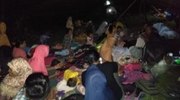 Jumlah para pengungsi di Kecamatan Morotai Timur diperkirakan sebanyak 800 orang. 300 Orang di antaranya mengungsi ke Kecamatan Morotai Utara. (Dok BNPB)