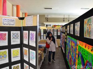 Keren! Beragam Motif Batik Karya Siswa SD Dipamerkan