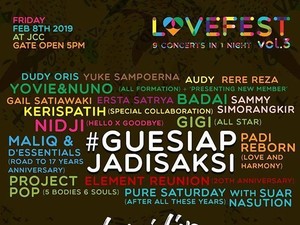 9 Konser dalam Semalam di Love Fest Vol. 3 Nanti