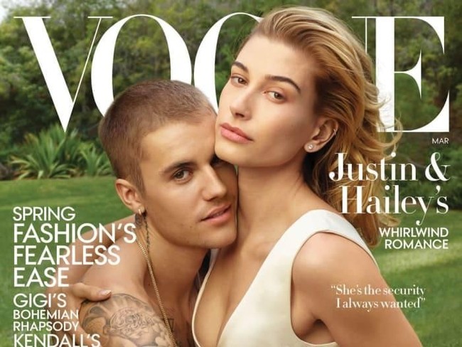 Kepada Vogue, Justin Bieber dan Hailey mengungkapkan bahwa pernikahan mereka telah berlangsung selama empat bulan. Keduanya resmi menikah pada September 2018 di pengadilan di New York setelah beberapa bulan pacaran.  Foto: Vogue/Annie Leibovitz