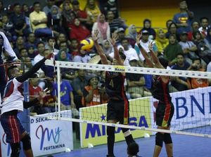 Palembang Bank SumselBabel Kalahkan Surabaya Bhayangkara Samator 3-1