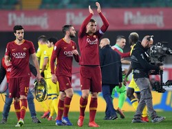 Tiga poin pun berhasil dikantungi Roma yang melegakan para pemainnya usai kritik hebat karena performa buruk mereka sepanjang musim ini. (Alessandro Sabattini/Getty Images)