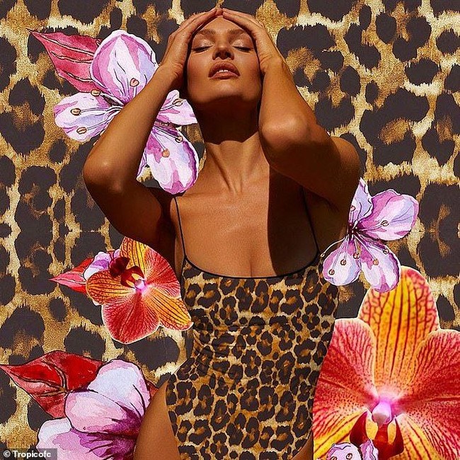 Bidadari Victorias Secret ini memperkenalkan Tropic of C tahun lalu. Salah satu ciri khasnya adalah baju renang dan bikini bernuansa tropis. Foto: Dok. Tropic of C