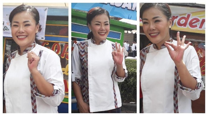 Chef Aiko yang Selalu Menerapkan Pola Makan Sehat di Acara Ulang Tahun BPOM ke-18. (Foto: Rosmha Widiyani/detikHealth). Chef Aiko yang Selalu Menerapkan Pola Makan Sehat di Acara Ulang Tahun BPOM ke-18. (Foto: Rosmha Widiyani/detikHealth).