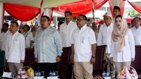 Sejumlah tokoh dan elit partai Gerindra, mulai dari Wakil Ketua DPR RI Fadli Zon hingga Sekjen Partai Gerindra Ahmad Muzani hadir dalam acara tersebut.