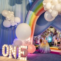 Dekorasinya pun dibuat dengan kesan imut sekaligus magical. Tentunya lebih heboh dari perayaan ulang tahun anak satu tahun kebanyakan. Foto: Instagram