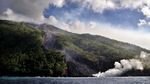 Potret Guguran Lava Panas Membelah Hutan Gunung Karangetang