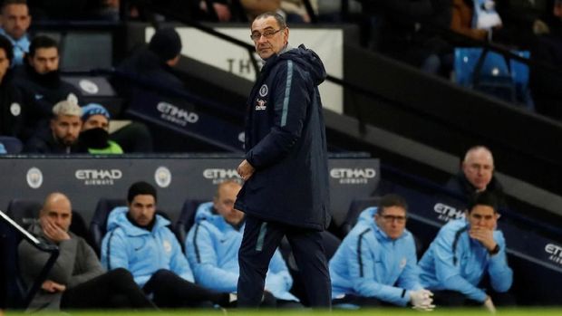 Maurizio Sarri diklaim akan dipecat jika Chelsea kalah dari Man City di final Piala Liga Inggris.