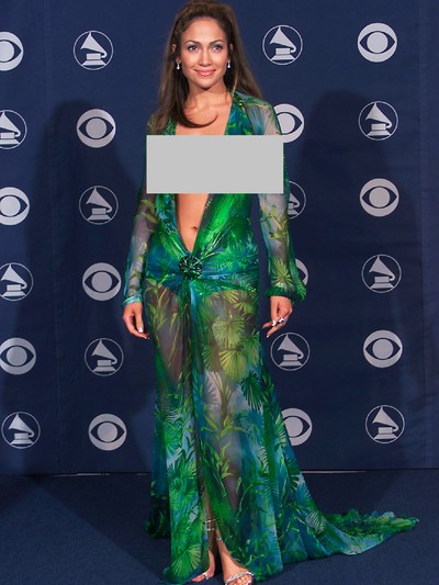 Gaun Jennifer Lopez di Grammy Awards 2000. Foto: Dok. Getty Images Gaun Jennifer Lopez di Grammy Awards 2000. Foto: Dok. Getty Images