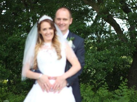 Foto pernikahan Chantelle dan David Manonochie