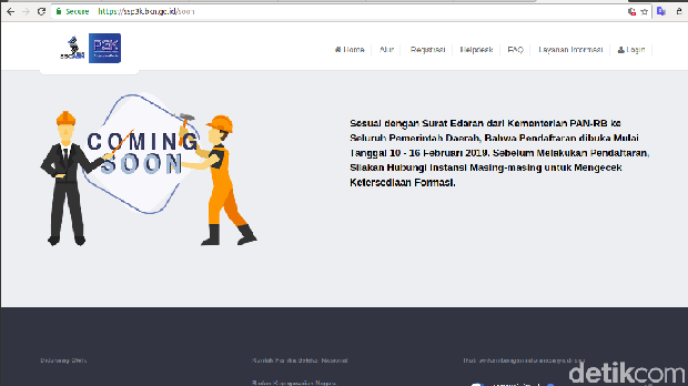 Melihat Isi Situs Pendaftaran Pegawai Setara PNS 
